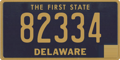 DE license plate 82334