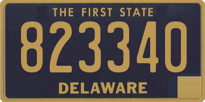 DE license plate 823340