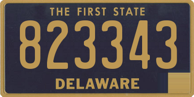DE license plate 823343