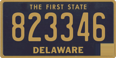 DE license plate 823346