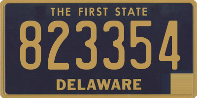 DE license plate 823354