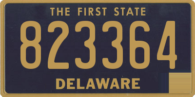 DE license plate 823364
