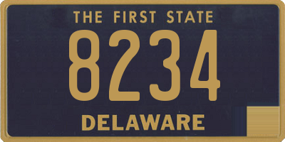 DE license plate 8234