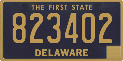 DE license plate 823402