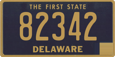 DE license plate 82342