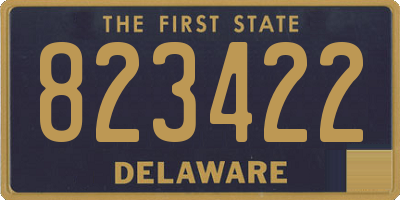 DE license plate 823422