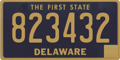 DE license plate 823432