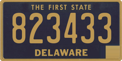DE license plate 823433