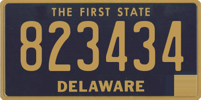 DE license plate 823434