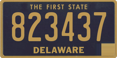 DE license plate 823437