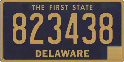 DE license plate 823438