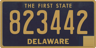 DE license plate 823442