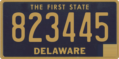 DE license plate 823445