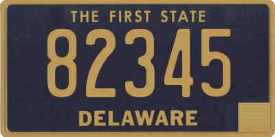 DE license plate 82345