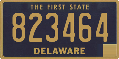 DE license plate 823464