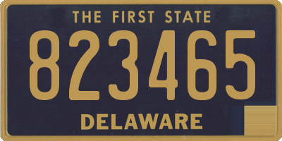 DE license plate 823465