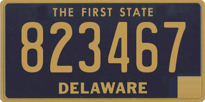 DE license plate 823467