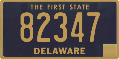 DE license plate 82347