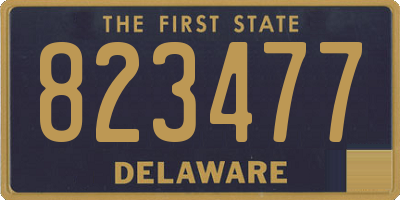 DE license plate 823477
