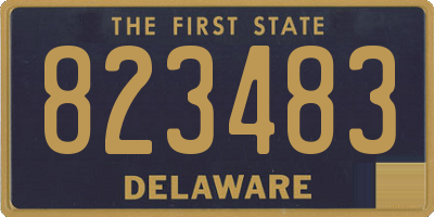DE license plate 823483