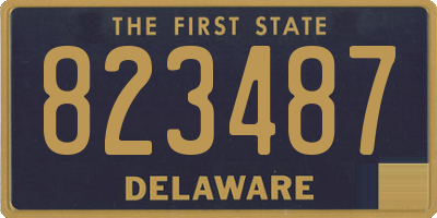 DE license plate 823487