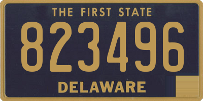 DE license plate 823496