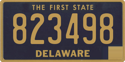 DE license plate 823498