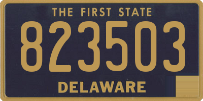 DE license plate 823503