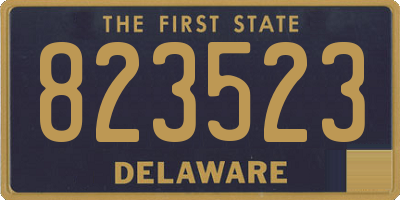 DE license plate 823523