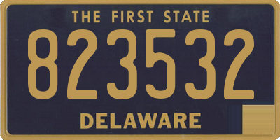DE license plate 823532