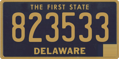 DE license plate 823533