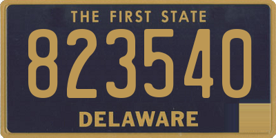 DE license plate 823540