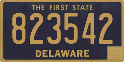 DE license plate 823542