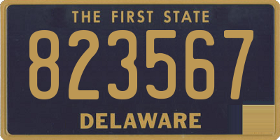 DE license plate 823567