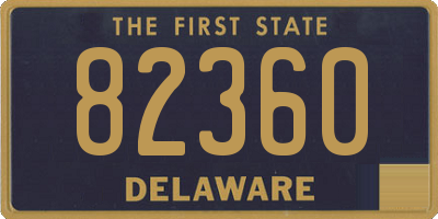 DE license plate 82360