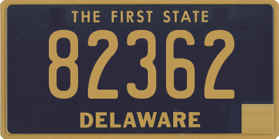 DE license plate 82362