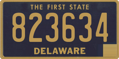 DE license plate 823634