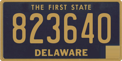 DE license plate 823640