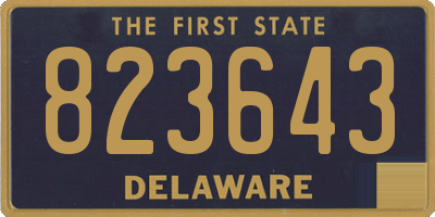 DE license plate 823643