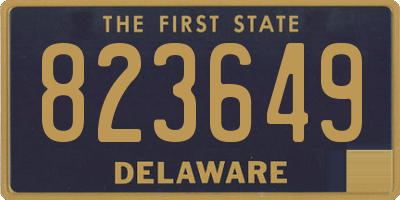 DE license plate 823649