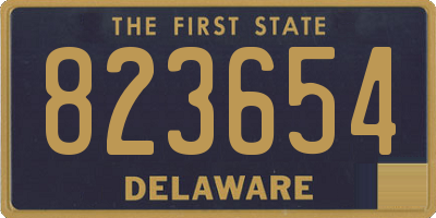 DE license plate 823654