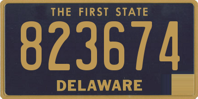 DE license plate 823674