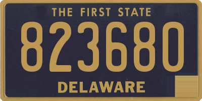 DE license plate 823680