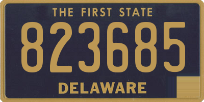DE license plate 823685