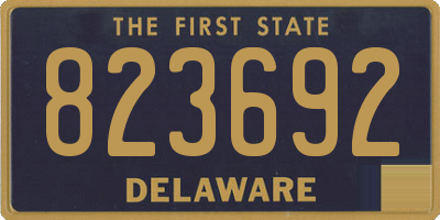 DE license plate 823692