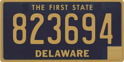 DE license plate 823694