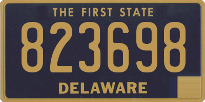 DE license plate 823698