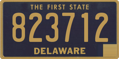DE license plate 823712