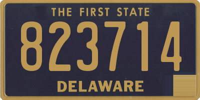 DE license plate 823714