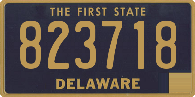 DE license plate 823718